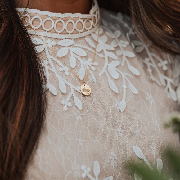 October Marigold Flower Cute Simple Charm Necklace - Picture 8 of 15